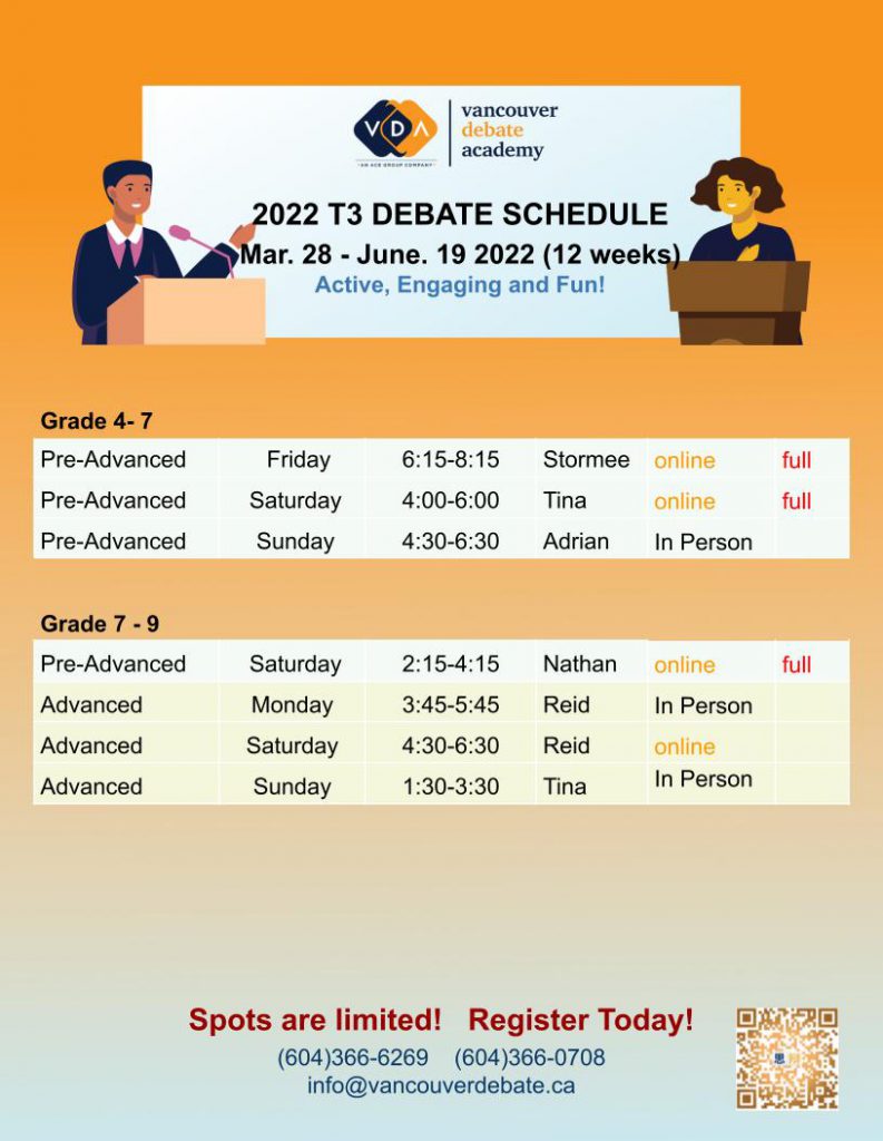 vda-term-3-debate-class-schedule